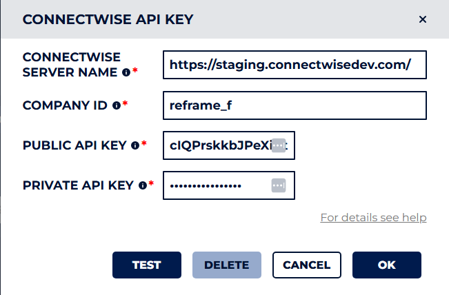 CW api key